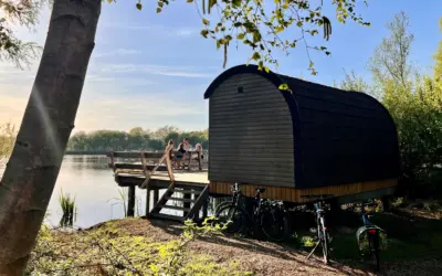 Woodlodge Trekkershut foto avondzon